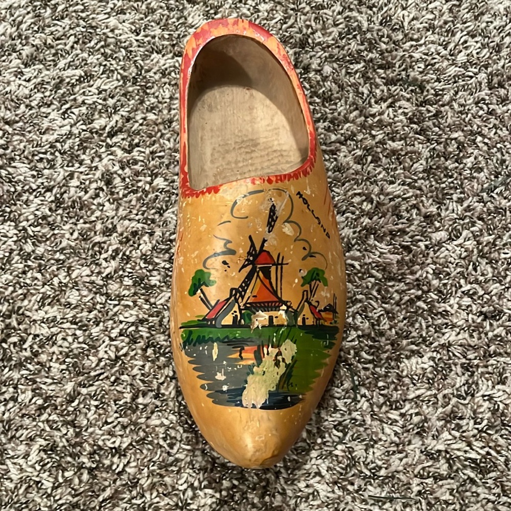 Vintage wooden shoe from Holland
